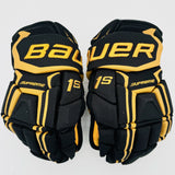 New Colorado College Bauer Supreme 1S Hockey Gloves-13" (Gold Palms)