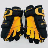 New Colorado College Bauer Supreme 1S Hockey Gloves-13" (Gold Palms)