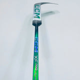 New Custom Green CCM Supertacks XF Pro Goalie Hockey Stick-Regular-25" Paddle (Stamped)